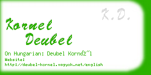 kornel deubel business card